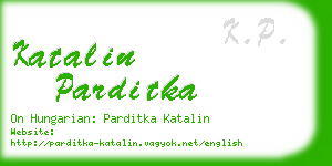 katalin parditka business card